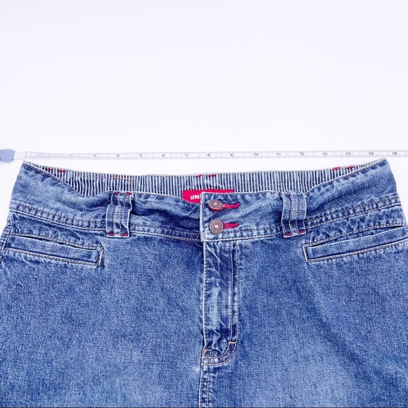 Vintage Y2K 2000s Unionbay Split-Front Denim Cotton Maxi Skirt Junior's Size 11 - Picture 11 of 11